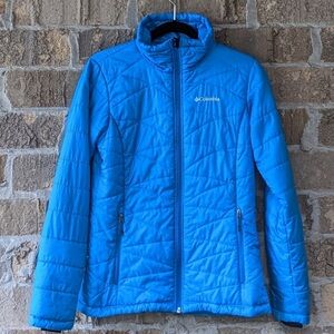 Columbia Aqua Blue Omni-Heat Quilted Winter Jacket Small